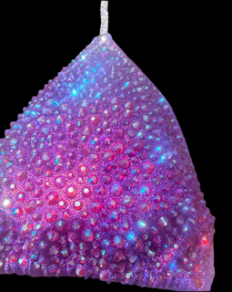Purple haze with a hint of pink covered in amethyst AB rhinestones bikini competition suit