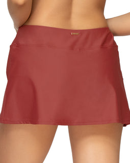 Sporty Swim Skirt Tuscan Red