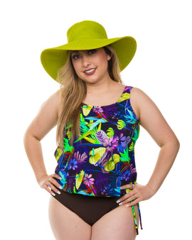 Tank Strap Blouson Tropical Dreams