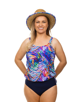 Tank Strap Blouson Rainbow Waves
