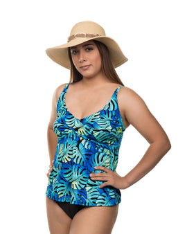 Twist Bra Tankini Indigo Isle