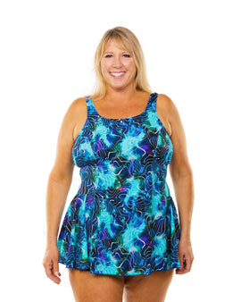 V-neck Princess Tunic Electric Ocean