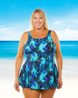 V-neck Princess Tunic Electric Ocean