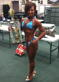 FG24 This Girl is on FIRE! Figure fitness Physique Competition Contest NPC IBFF SUIT