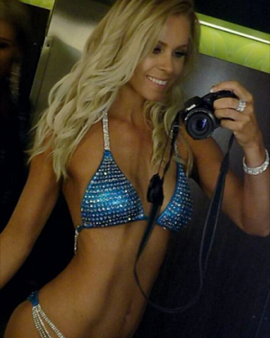 BK1005 Turquoise Bikini Competition suit Great for NPC IFBB Covered with rhinestones