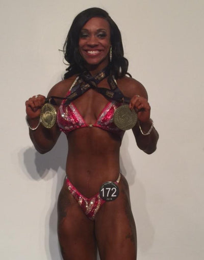 Red Figure bikini Competition Suit Physique posing bikini RED on RED Proven WINNER