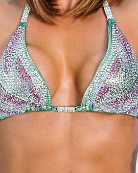 CS1213 Mint Green Figure Fitness Bodybuilding Physique Competition suit  Bikini
