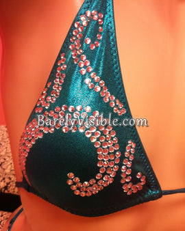 FG09 Scroll Rhinestone Pattern Figure Competition Suit